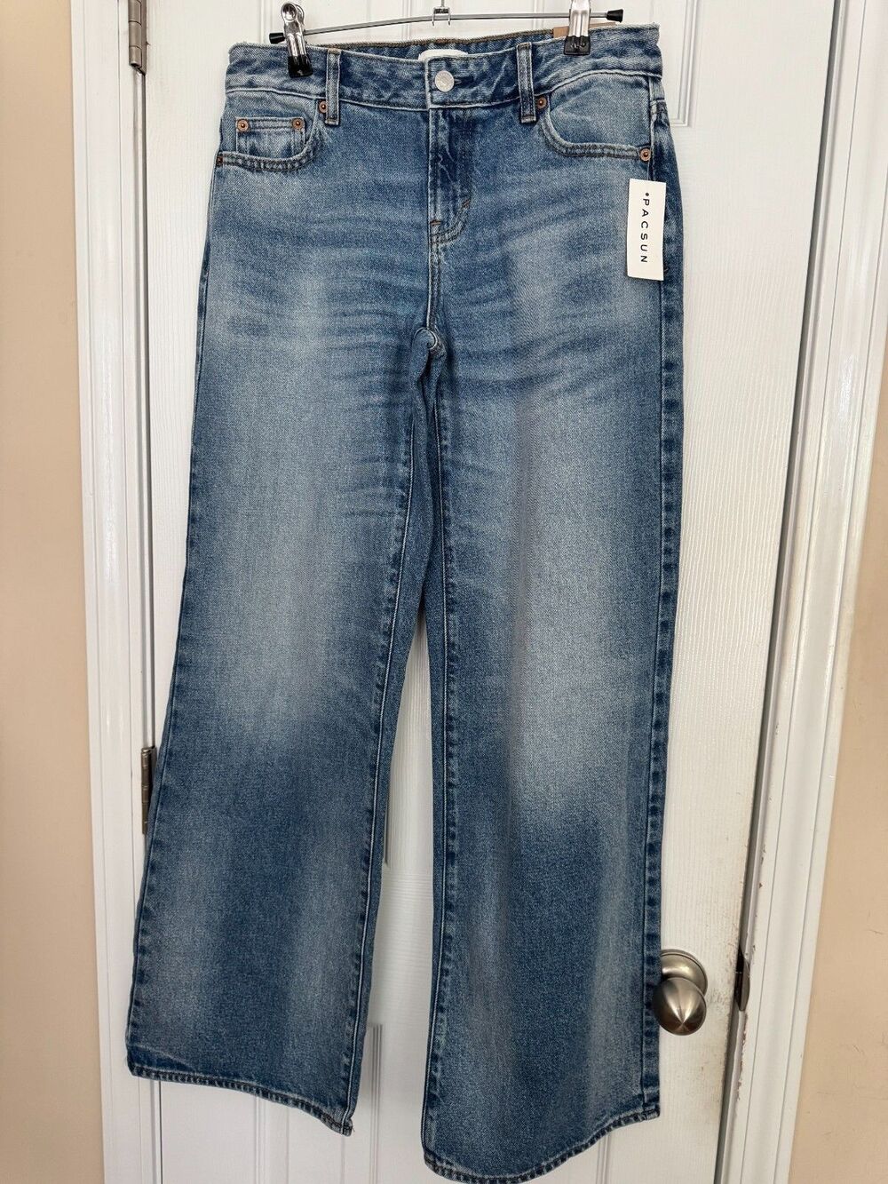 PacSun Casey Jeans Low Rise Baggy Size 25 Womens Med Wash NWT Y2K Wide Leg - Picture 2 of 10